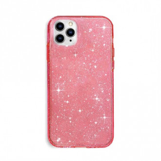 OEM Back Cover Θήκη Σιλικόνης Glitter για iPhone 11 Pro Κόκκινο