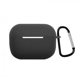 Siipro Θήκη Ενισχυμένης Σιλικόνης για Apple Airpods Pro Μαύρο