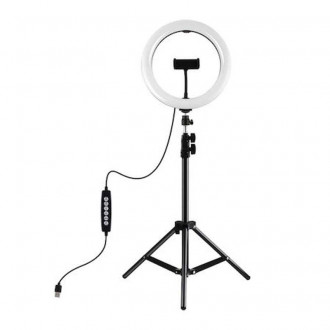 Ring Light Ring Lamp Light LED 30cm με Τρίποδο Δαπέδου και Βάση για Κινητό