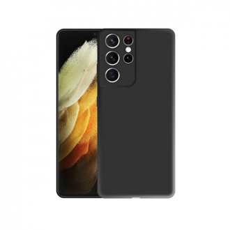 OEM Back Cover Θήκη Λεπτής Σιλικόνης Matte για Samsung Galaxy S21 Ultra Μαύρο