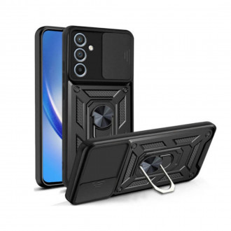 OEM Tough Armor Back Cover Θήκη Πλαστική Ανθεκτική με Ring Holder για Samsung Galaxy A70 Μαύρο