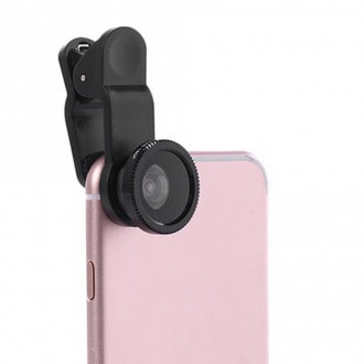 Ευρυγώνιος Φακός Μακροεντολής Τηλεφώνου Μαύρο