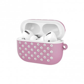 Θήκη Honeycomb με Γάντζο Airpods 3 Ροζ - Λευκό