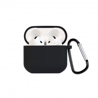 Siipro Θήκη Ενισχυμένης Σιλικόνης για Airpods 4 Μαύρο
