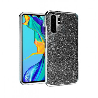 OEM Back Cover Θήκη Λεπτής Σιλικόνης  για Huawei P30 Μαύρο Glitter