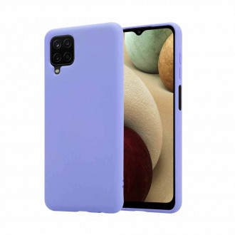 OEM Back Cover Θήκη Ενισχυμένης Σιλικόνης με Λουράκι για Samsung Galaxy A12/ A12 Nacho Λιλά