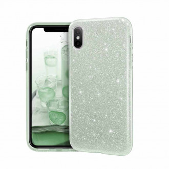 OEM Θήκη Back Cover Θήκη Σιλικόνης Glitter για iPhone Xs Max Ασημί