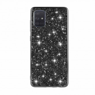 OEM Θήκη Back Cover Θήκη Σιλικόνης Glitter για Samsung Galaxy A41 Μαύρο