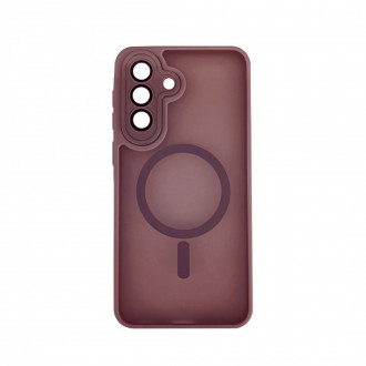 OEM Back Cover Bumper Plexiglass με MagSafe και Προστασία Καμερών για Samsung A37 Μπορντό