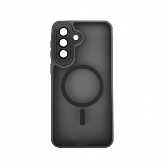 OEM Back Cover Bumper Plexiglass με MagSafe και Προστασία Καμερών για Samsung A37 Μαύρο