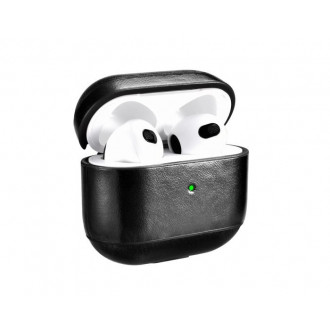 Θήκη Δερματίνης με Γάντζο Airpods 3 Μαύρο