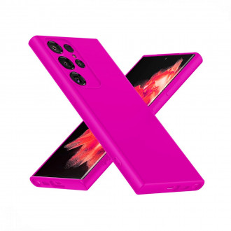 OEM Back Cover Θήκη Ενισχυμένης Σιλικόνης για Samsung Galaxy S23 Ultra Φούξια