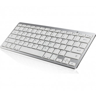 Slim Ασύρματο Πληκτρολόγιο Bluetooth Ασημί