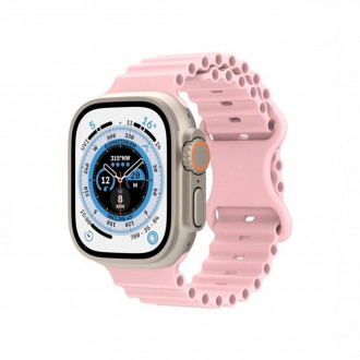 OEM Ocean Band Σιλικόνης για Apple Watch 42/44/45mm Ροζ