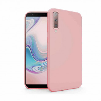 OEM Back Cover Θήκη Λεπτής Σιλικόνης Matte για Samsung Galaxy A7 2018 Ροζ