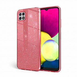 OEM Θήκη Back Cover Θήκη Σιλικόνης Glitter για Samsung Galaxy A22 5G Κόκκινο