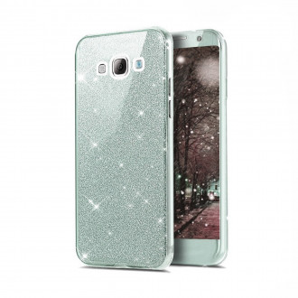 OEM Θήκη Back Cover Θήκη Σιλικόνης Glitter για Samsung Galaxy J5 2016 Ασημί