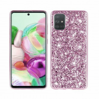 OEM Θήκη Back Cover Θήκη Σιλικόνης Glitter για Samsung Galaxy A71 Ροζ