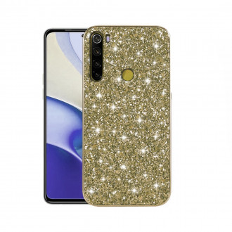 OEM Θήκη Back Cover Θήκη Σιλικόνης Glitter για Xiaomi Redmi Note 8 Χρυσό