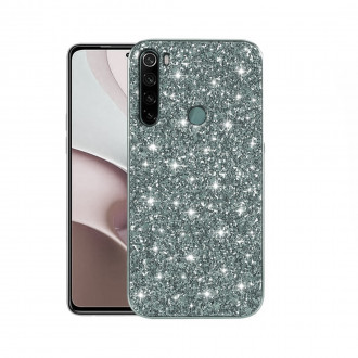 OEM Θήκη Back Cover Θήκη Σιλικόνης Glitter για Xiaomi Redmi Note 8 Ασημί