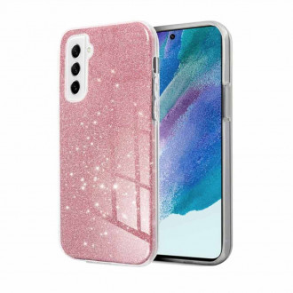 OEM Θήκη Back Cover Θήκη Σιλικόνης Glitter για Samsung Galaxy S21 FE Ροζ