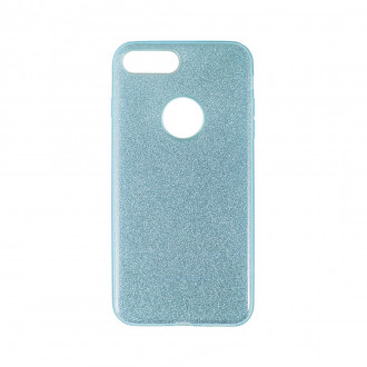 OEM Back Cover Θήκη Σιλικόνης Glitter για iPhone 7 Plus / 8 Plus Γαλάζιο