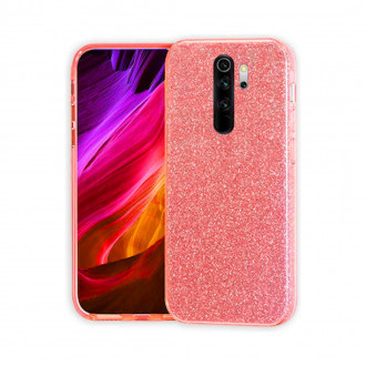 OEM Back Cover Θήκη Glue Glitter Σιλικόνης για Xiaomi Redmi Note 8 Pro Κόκκινο