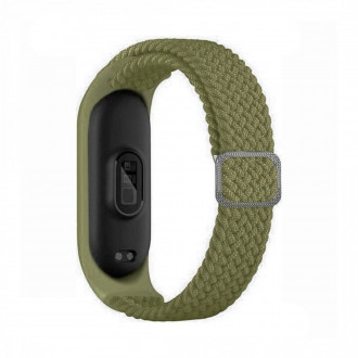 Λουράκι Υφασμάτινο για Xiaomi Mi Band 5/ 6/ 7 Γκρι Χακί