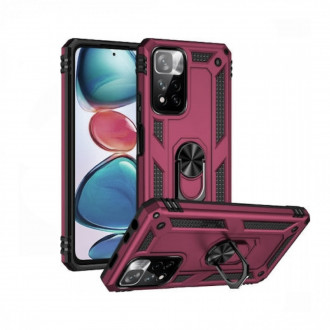 OEM Tough Armor Back Cover Θήκη Πλαστική Ανθεκτική με Ring Holder για Xiaomi Redmi Note 12 Pro 4G Μπορντό