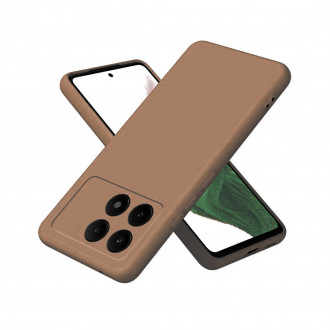 OEM Back Cover Θήκη Λεπτής Σιλικόνης Matte για Xiaomi Poco F6 Pro Καφέ