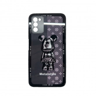 OEM Back Cover Θήκη Ενισχυμένης Σιλικόνης για Samsung Galaxy A03s Cool Bear Μαύρο
