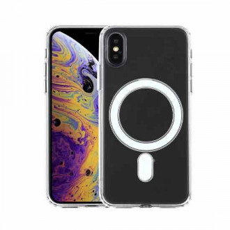 OEM Back Cover Θήκη Ενισχυμένης Σιλικόνης με Magsafe για Iphone Xs Max Διάφανο