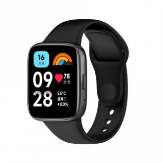 Λουράκι Σιλικόνης για Xiaomi Redmi Watch 3 Active/ 3 Lite Μαύρο