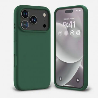 OEM Θήκη Rubber Ενισχυμένης Σιλικόνης για iPhone 17 Pro Σκούρο Πράσινο