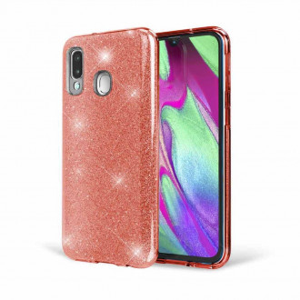 OEM Θήκη Back Cover Θήκη Σιλικόνης Glitter για Samsung Galaxy A40 Κόκκινο