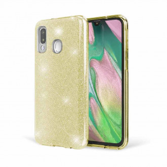 OEM Θήκη Back Cover Θήκη Σιλικόνης Glitter για Samsung Galaxy A40 Χρυσό