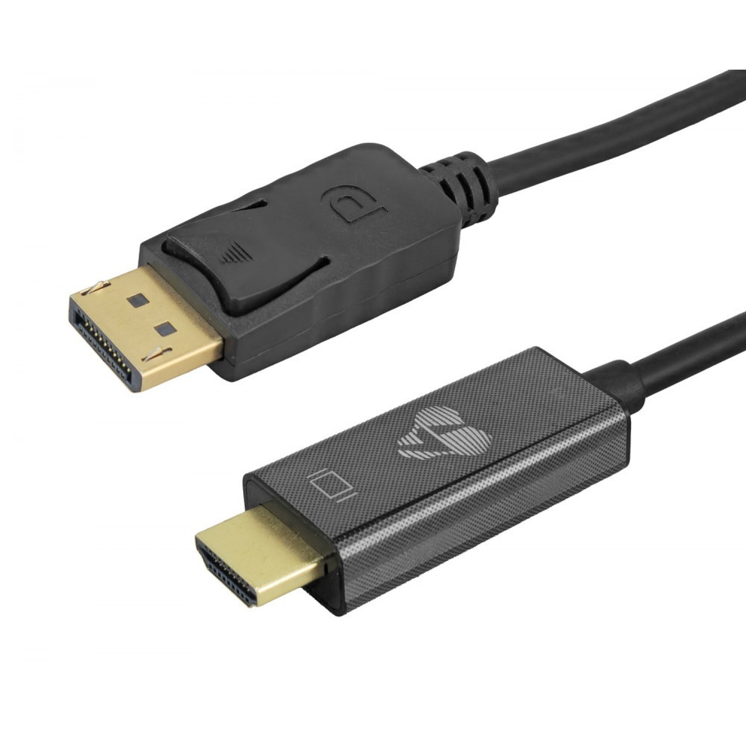 Powertech Cable DisplayPort male - HDMI male 1m Μαύρο (CAB-H186)