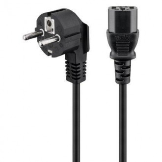 Powertech Schuko male - IEC C13 Cable 1.5m Μαύρο