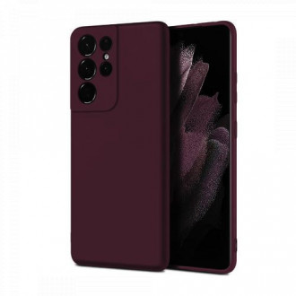 OEM Θήκη Rubber Ενισχυμένης Σιλικόνης για Samsung Galaxy S21 Ultra Μπορντό