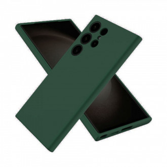 OEM Θήκη Rubber Ενισχυμένης Σιλικόνης για Samsung Galaxy S24 Ultra Σκούρο Πράσινο