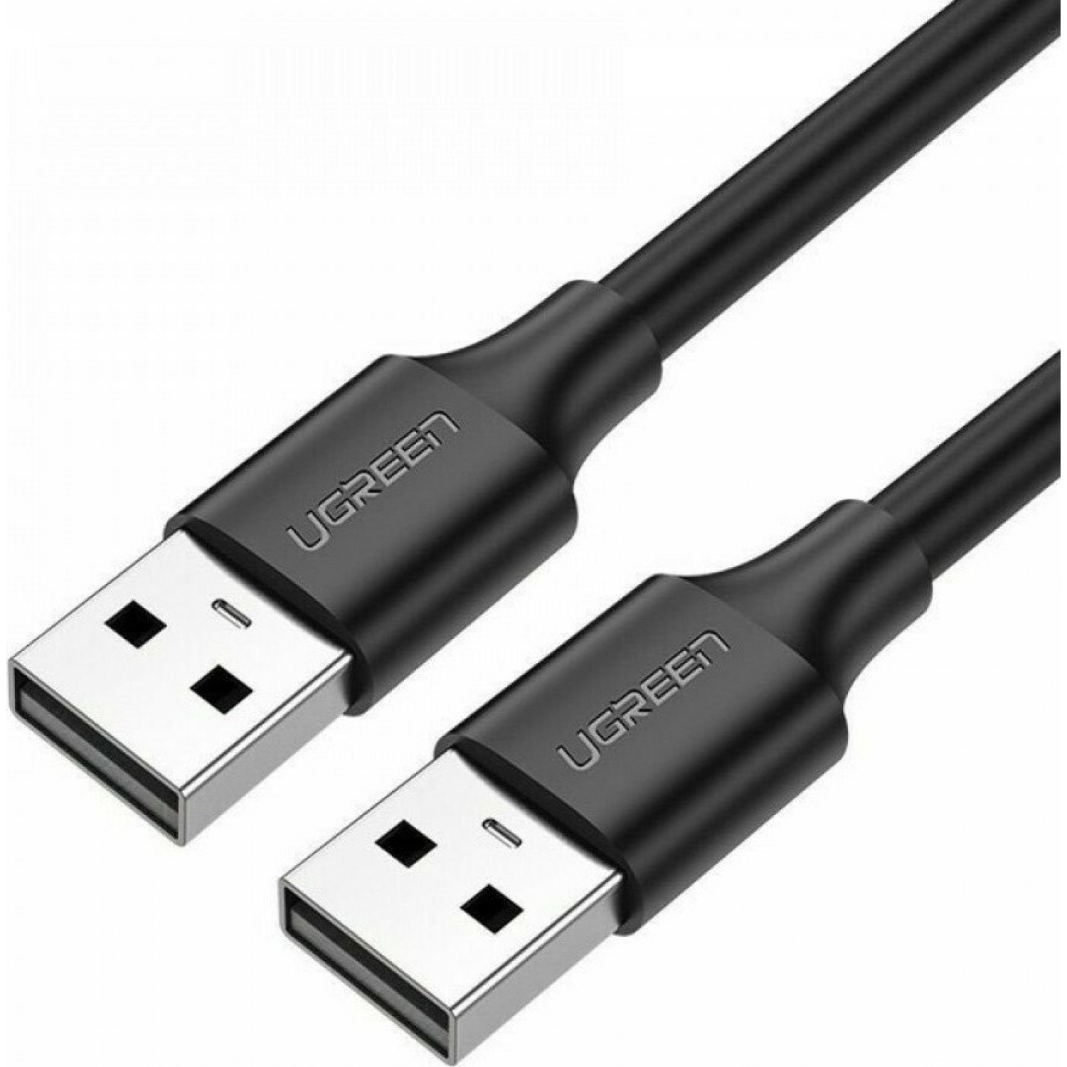 Ugreen USB 2.0 Καλώδιο USB-A male - USB-A male Μαύρο 1m
