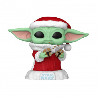 Funko Pop! Disney Star Wars: Mandalorian Holiday - Grogu #747 Bobble-Head Vinyl Figure