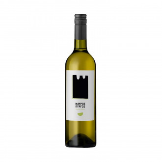 Mavros Pirgos: Malagouzia - Chardonnay White Dry Wine, 750ml