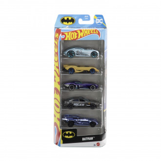 Mattel Hot Wheels - DC Batman (Set Of 5) (JBJ76)