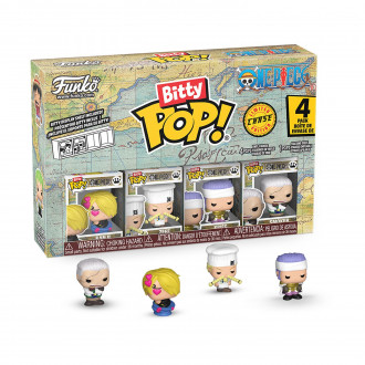 Funko Bitty Pop! 4-Pack: One Piece - Sanji, Zeff, Krieg, Bitty Pop! Chase Vinyl Figures