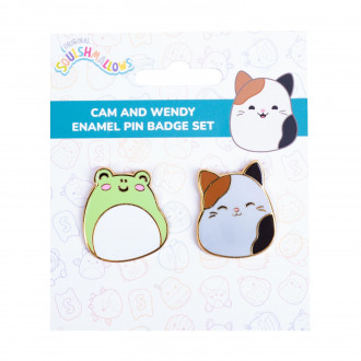 Fizz Squishmallows - Cam & Wendy Pin Badges x 2 CDU (350122)