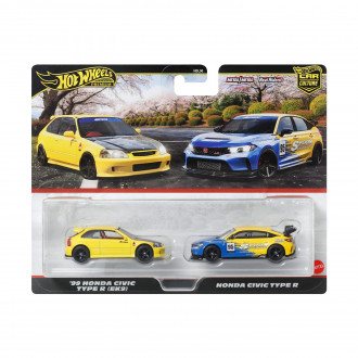 Mattel Hot Wheels®: Premium Car Culture - '99 Honda Civic Type-R (EK9) & Honda Civic Type-R (JBL00)