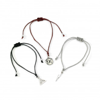 Carat Shop Harry Potter - Deathly Hallows Friendship Bracelet Set Multi (HPFB0450)