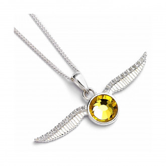 Carat Shop Harry Potter - Sterling Silver Golden Snitch Necklace with Crystals ( BHPSN004)