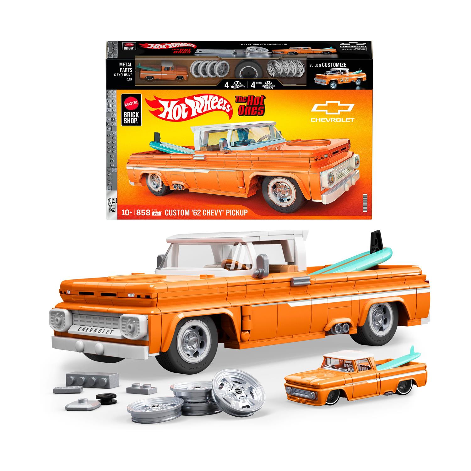 Mattel Hot Wheels: Elite Series Brick Shop - Chevrolet Custom '62 Chevy Pickup Vehicle (JFT20) Mattel Hot Wheels: Elite Series Brick Shop - Chevrolet Custom '62 Chevy Pickup Vehicle (JFT20)
